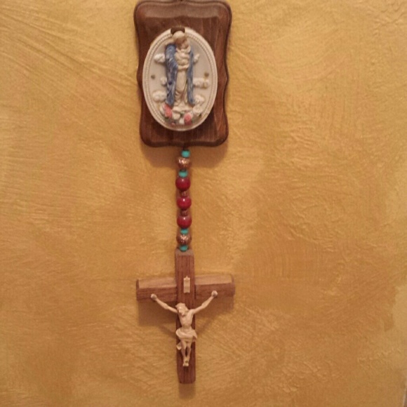 Beautiful hanging rosary.