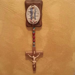 Beautiful hanging rosary.