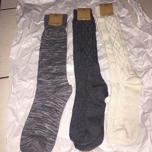 A bundle deal of knee high thick socks