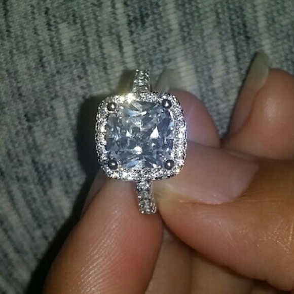 Lab created wedding/engagement ring