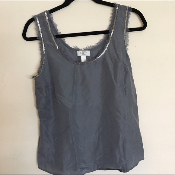Silk beaded trim tank