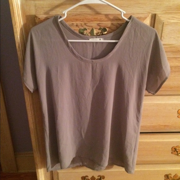 Grey Chiffon Shirt