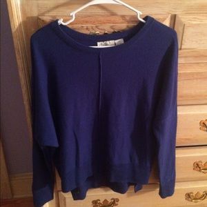 Blue Scoop Neck Sweater