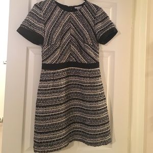 Twill black white and gold H&M dress