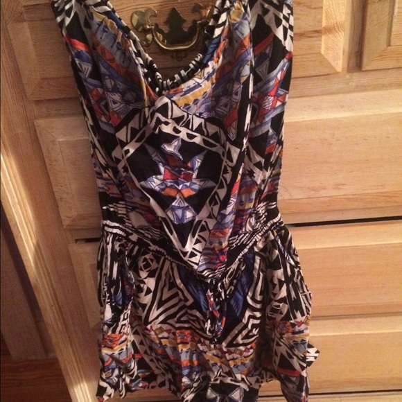 Strapless Tribal Print Romper