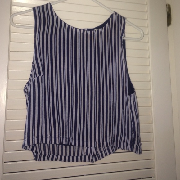 Striped Forever 21 Crop Tank