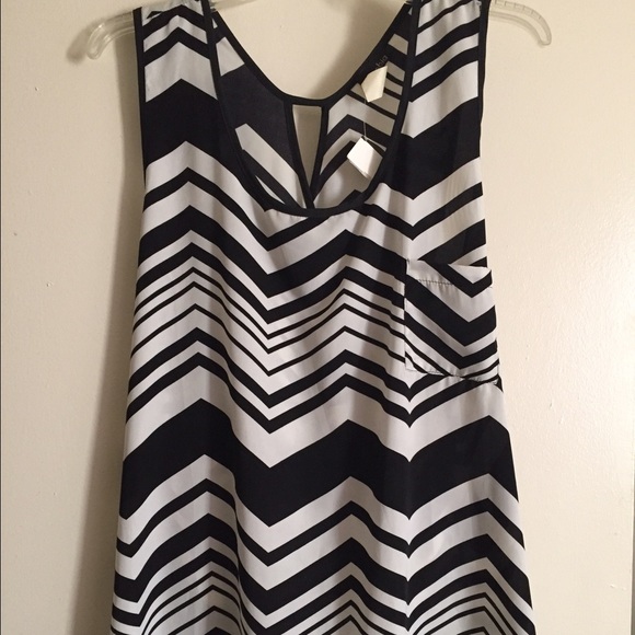 Zigzag pocket tank with open back