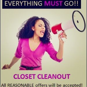 CLOSET CLEARANCE thru 1/24 ONLY! Make me an offer!
