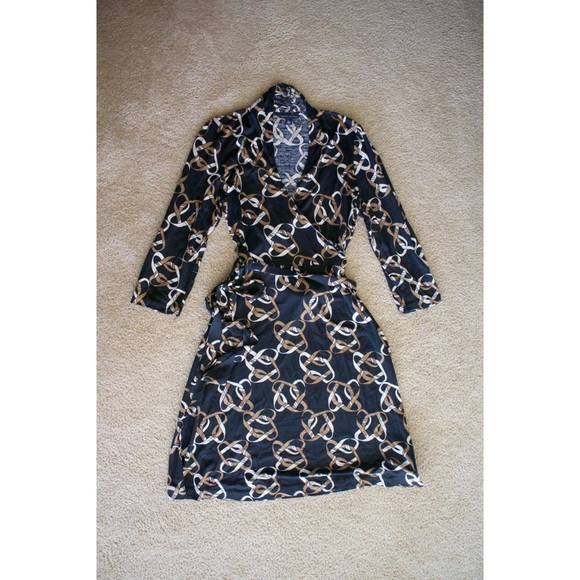 Patterned Banana Republic Wrap Dress