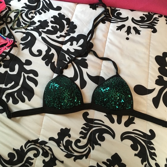SEQUIN BIKINI TOP