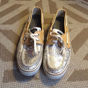 Sparkle sperry boat shoes