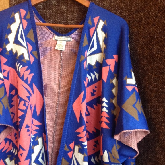 Flying Tomato Sweaters - Flying Tomato Aztec Print Cardigan
