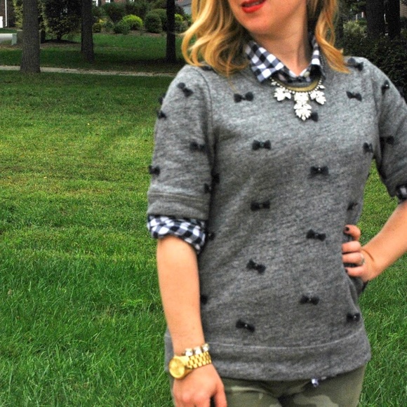 J. Crew Sweaters - JCrew Bow Sweatshirt