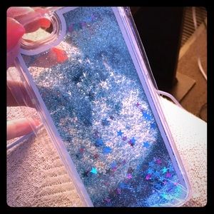 Falling stars with glitter.