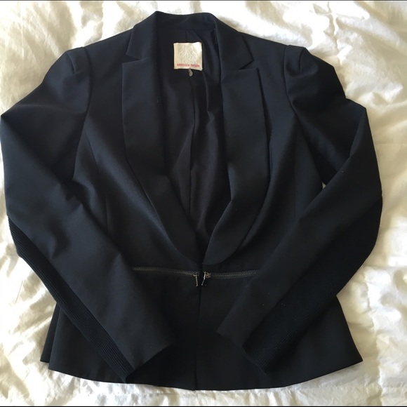 Rebecca Taylor black blazer w/cute zipper detail