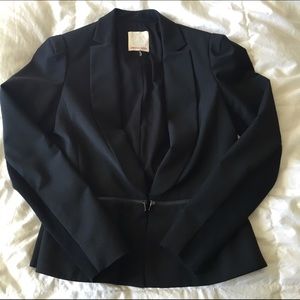 Rebecca Taylor black blazer w/cute zipper detail