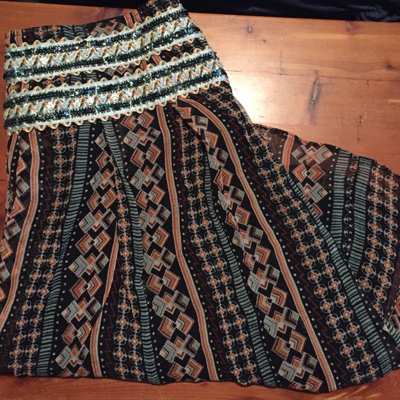 free people beaded skirt. Worn 2 times
