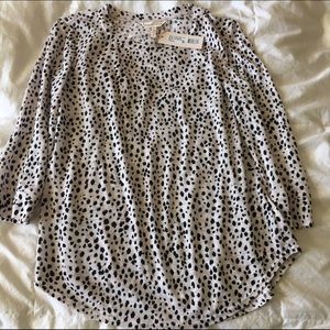 Rebecca Taylor linen 3/4 arm t shirt.