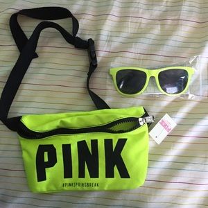 PINK VS fanny pack and sunglasses