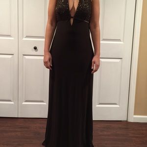 Brown evening dress