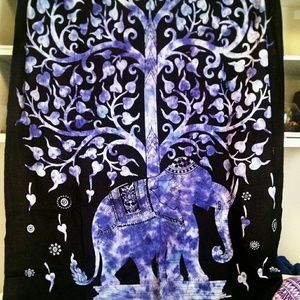 NEW TWIN SIZE ELEPHANT TIE DYE TAPESTRY