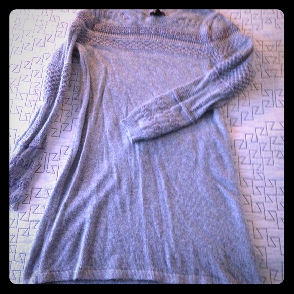 Grey Angora blend tunic sweater