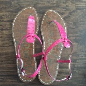 Sam Edelman Gigi sandals pink croc size 7