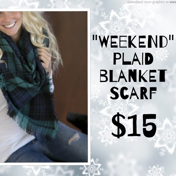 ⭕️"WEEKEND"⭕️PLAID BLANKET SCARF
