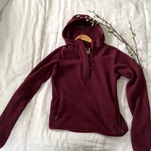 North Face Deep Red Hoodie