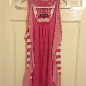 Super cute cardigan tank top!