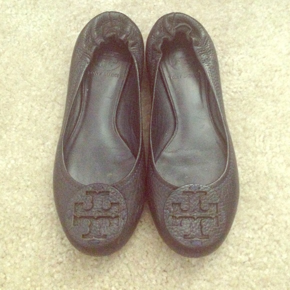 Black Tory Burch Reva Flats