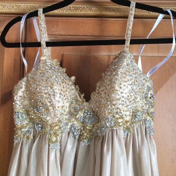 Gold girls dress