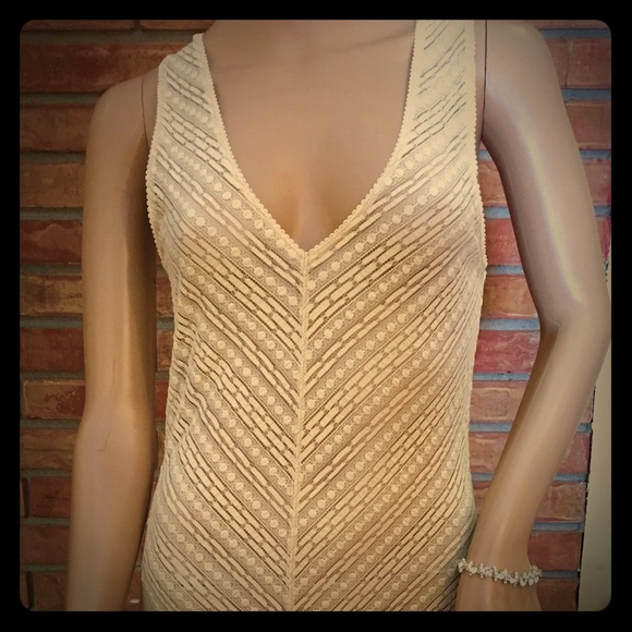 NWT $98 Free People Asymmetrical Lace Slip Dress