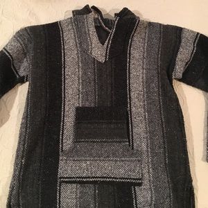 Black and white drug rug