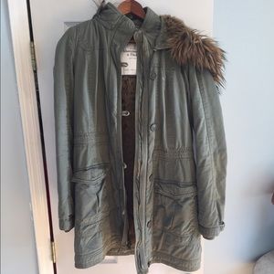 Abercrombie and Fitch faux fur lined Twill Parka