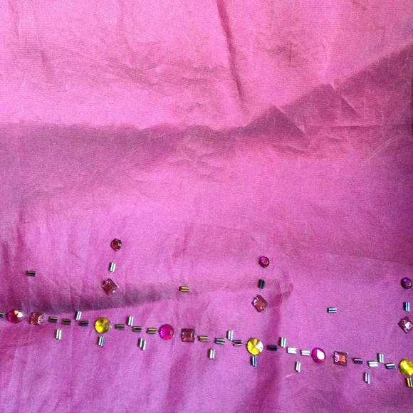 🌞Boho Stunning Silk Bejeweled Maxi Skirt! - Picture 2 of 4