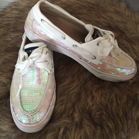 Sequin Sperry boat shoes