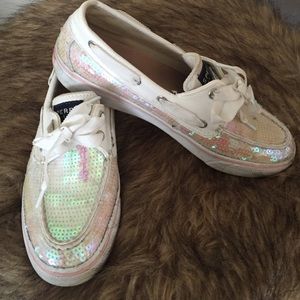 Sequin Sperry boat shoes