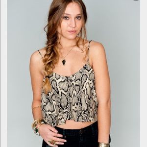 Show Me Your Mumu Charlie crop top in Python