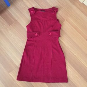 Dark red dress with very nice details.