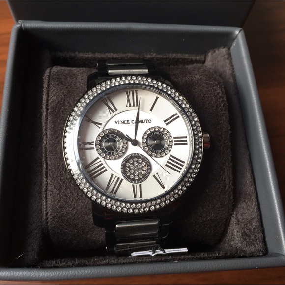 Vince Camuto Women's Watch Swarovski/Black/Silver