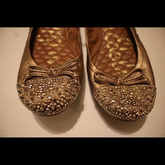 Sam Edelman gold flats