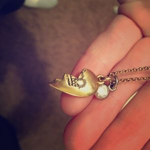 Juicy couture half heart gold necklace