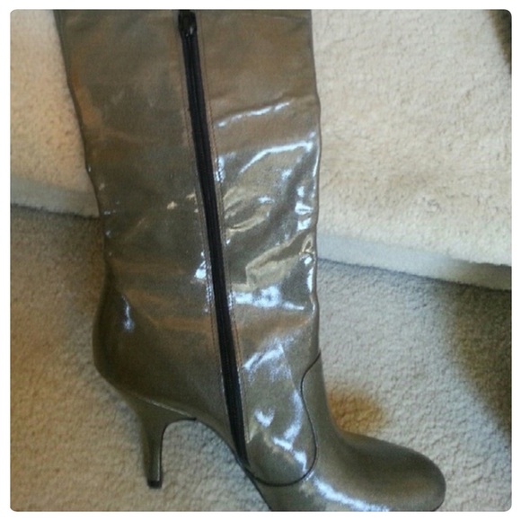 Dark slate grey boots. Super sexy! 3 1/3 inch heel