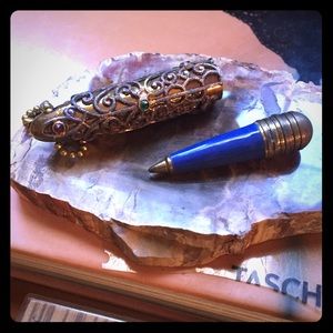 Antique writing pen charm/pendant