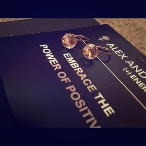 SOLD Alex & Ani Crystal Illumination Earring Clear