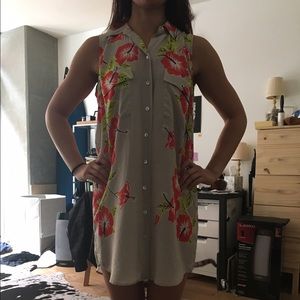 Equipment femme Hawaiian print tank dress blouse