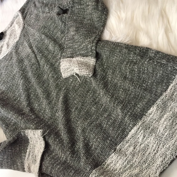 SOLD Distressed sweater heather gray grey - Picture 2 of 3