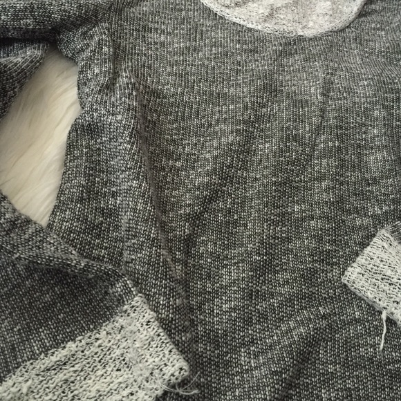SOLD Distressed sweater heather gray grey - Picture 3 of 3