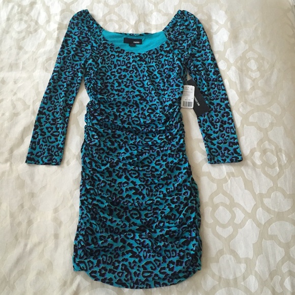 Forever 21 Dresses & Skirts - Forever 21 Aqua leopard dress
